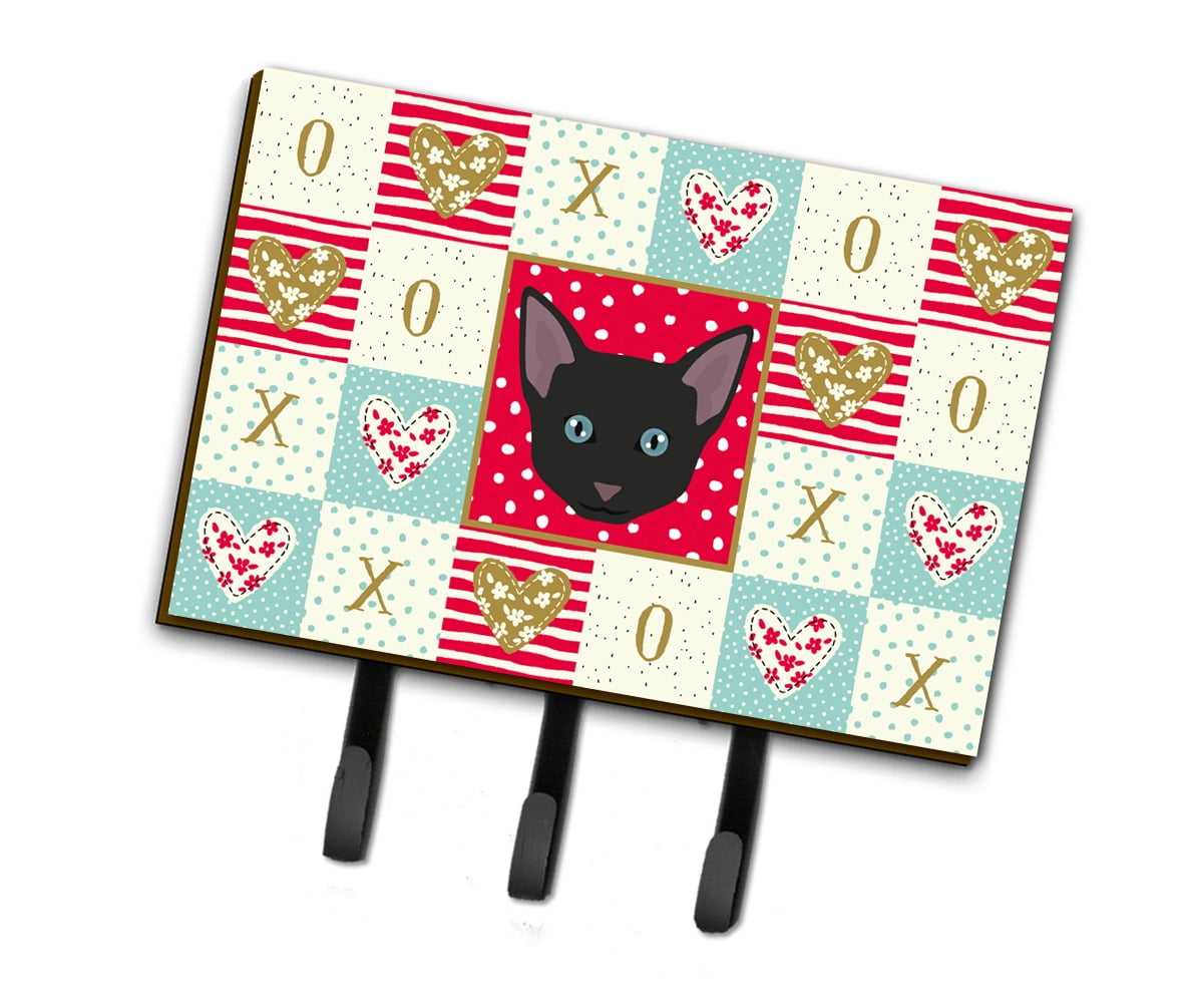 Russian White Black Cat Love Leash or Key Holder