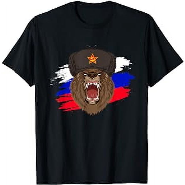 Russian flag Russia Russian bear T-Shirt - Walmart.com