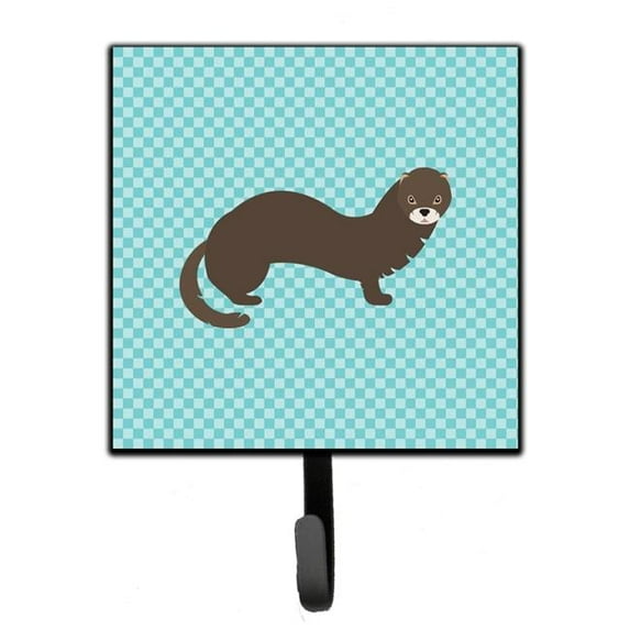 Russian or European Mink Blue Check Leash or Key Holder