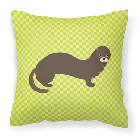Russian or European Mink Green Fabric Decorative Pillow
