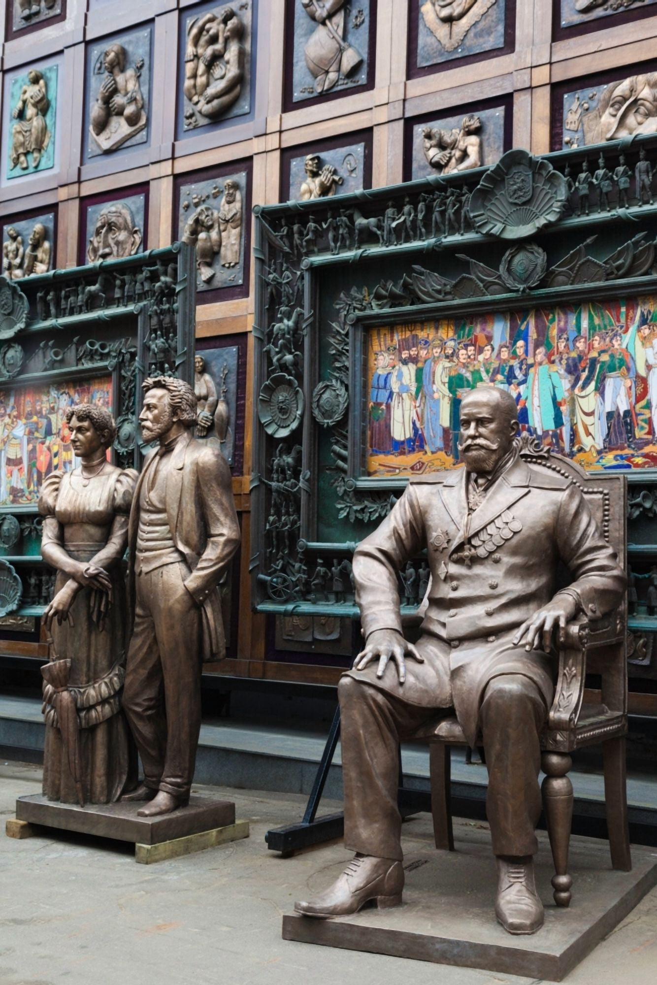 Russian super-artist sculptures Zurab Tsereteli Museum-Studio Presnya-Area Moscow Russia Canvas Art - Panoramic Images (36 x 12)