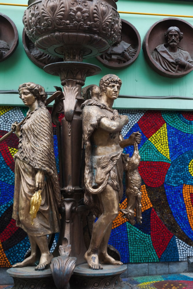 Russian super-artist sculptures Zurab Tsereteli Museum-Studio Presnya-Area Moscow Russia Canvas Art - Panoramic Images (36 x 12)