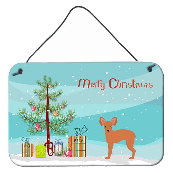 Russkiy Toy or Russian Toy Terrier Christmas Tree Wall or Door Hanging Prints