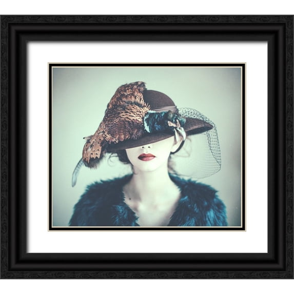 Russocka, Magdalena 13x12 Black Ornate Wood Framed with Double Matting Museum Art Print Titled - Pheasant
