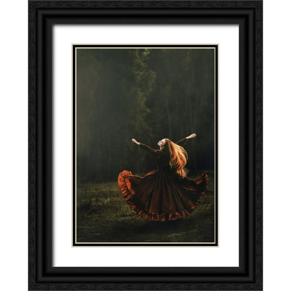 Russocka, Magdalena 18x24 Black Ornate Wood Framed with Double Matting Museum Art Print Titled - Butterfly