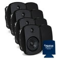 thumbnail image 1 of Russound 4" Black Indoor Outdoor Wall Mount or Bookshelf Speaker Bundle 4 pair (8 total), 1 of 6