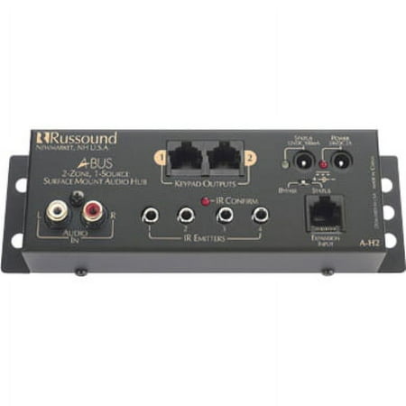 Russound - Single-Source 2-Zone Surface Mount Hub - Black