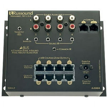 Russound - 4-Source Surface-Mount Hub - Black