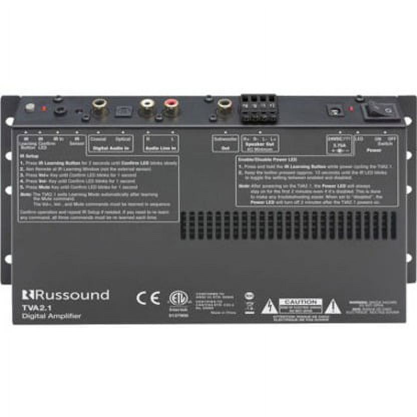Russound TVA2.1 Digital 2-Channel TV Amp with IR Learning and Sub Output