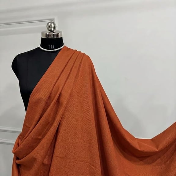 Rust 100% Polyester Poplin Fabric by the Yard, 60 Inch Wide Wrinkle-Resistant Medium Weight Material for Apparel, Tablecloths, Crafts and Curtains- Valentina Textiles Inc. (1/2 Yard)