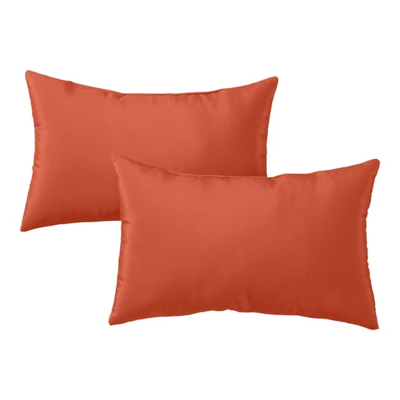 Rust 19 x 12 in. Outdoor Rectangle Throw Pillow (Set of 2) by Greendale Home Fashions