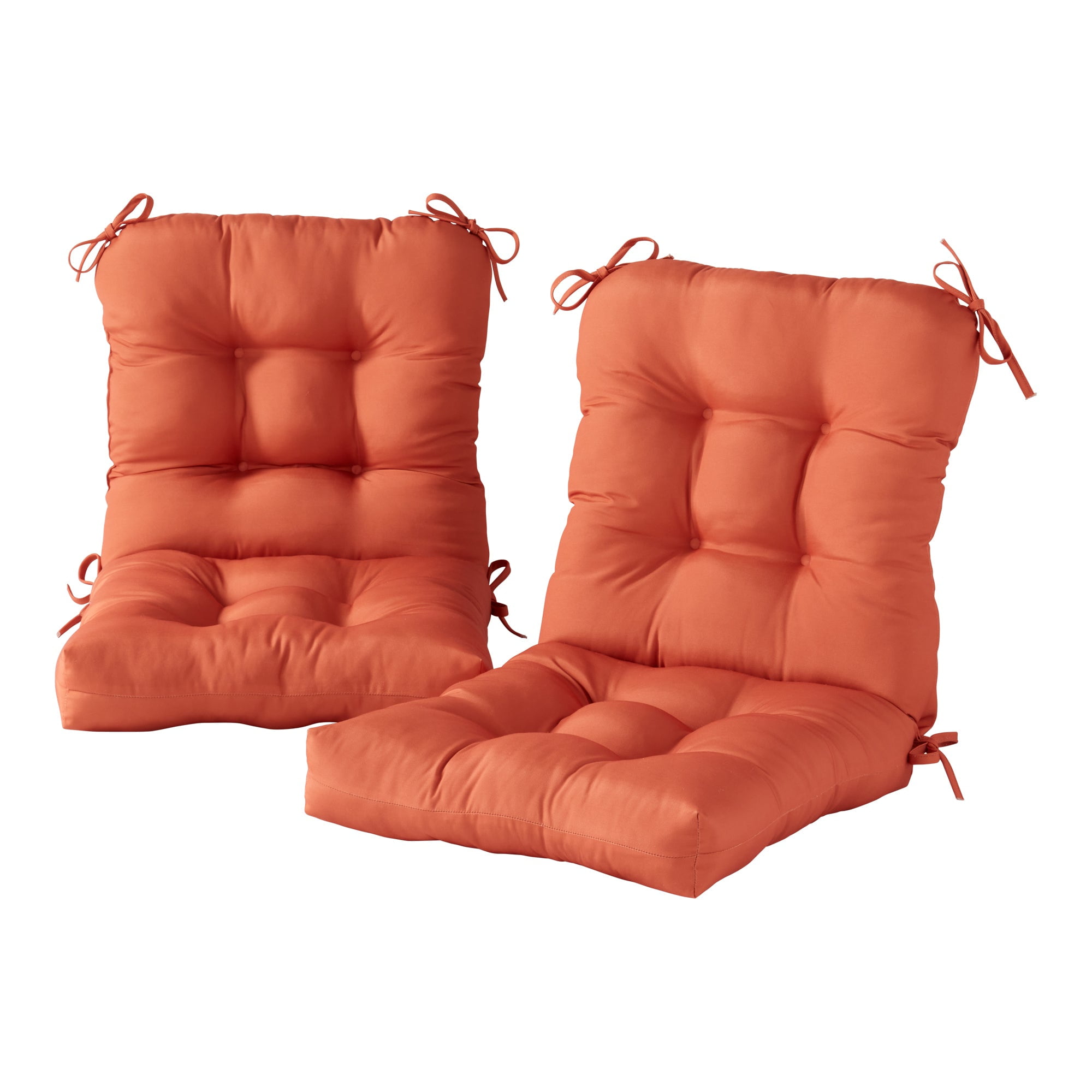 Rust 42 x 21 Outdoor Tufted Dining Chair Cushion (Set of 2) by