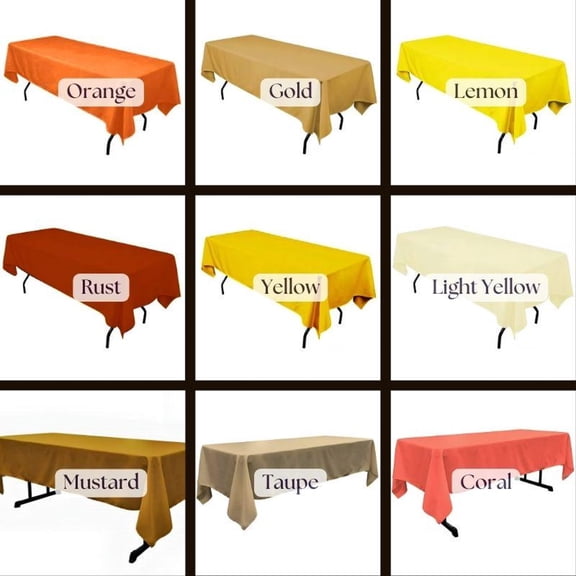 Valentina Textile Inc Rust Rectangular Tablecloth, 60 x 108 Inches, Polyester