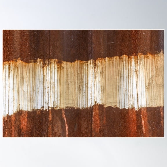 Rust Abstract 04 Poster Wall Art, Modern Wall Decor For Living Room Bedroom, 16x24 UNFRAMED