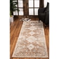 thumbnail image 1 of Rust Area Rug with Medallion Patterns | Enhances Home Aesthetics | Stain-Resistant and Long-Lasting, 1 of 3