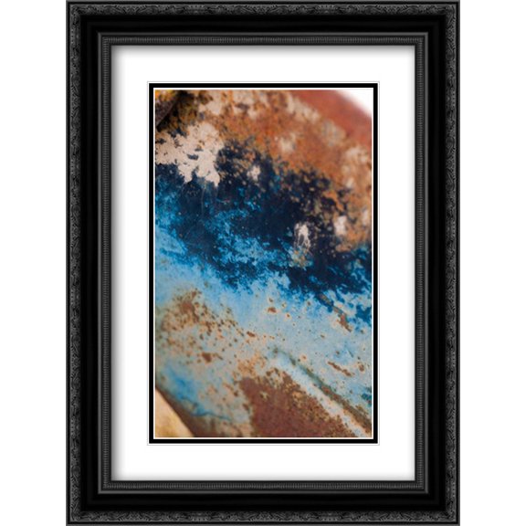 Rust Blues I 2x Matted 18x24 Black Ornate Framed Art Print by Berzel, Erin