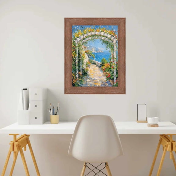 Rust Brown Grain Barnwood Picture Frame 30x30 frame