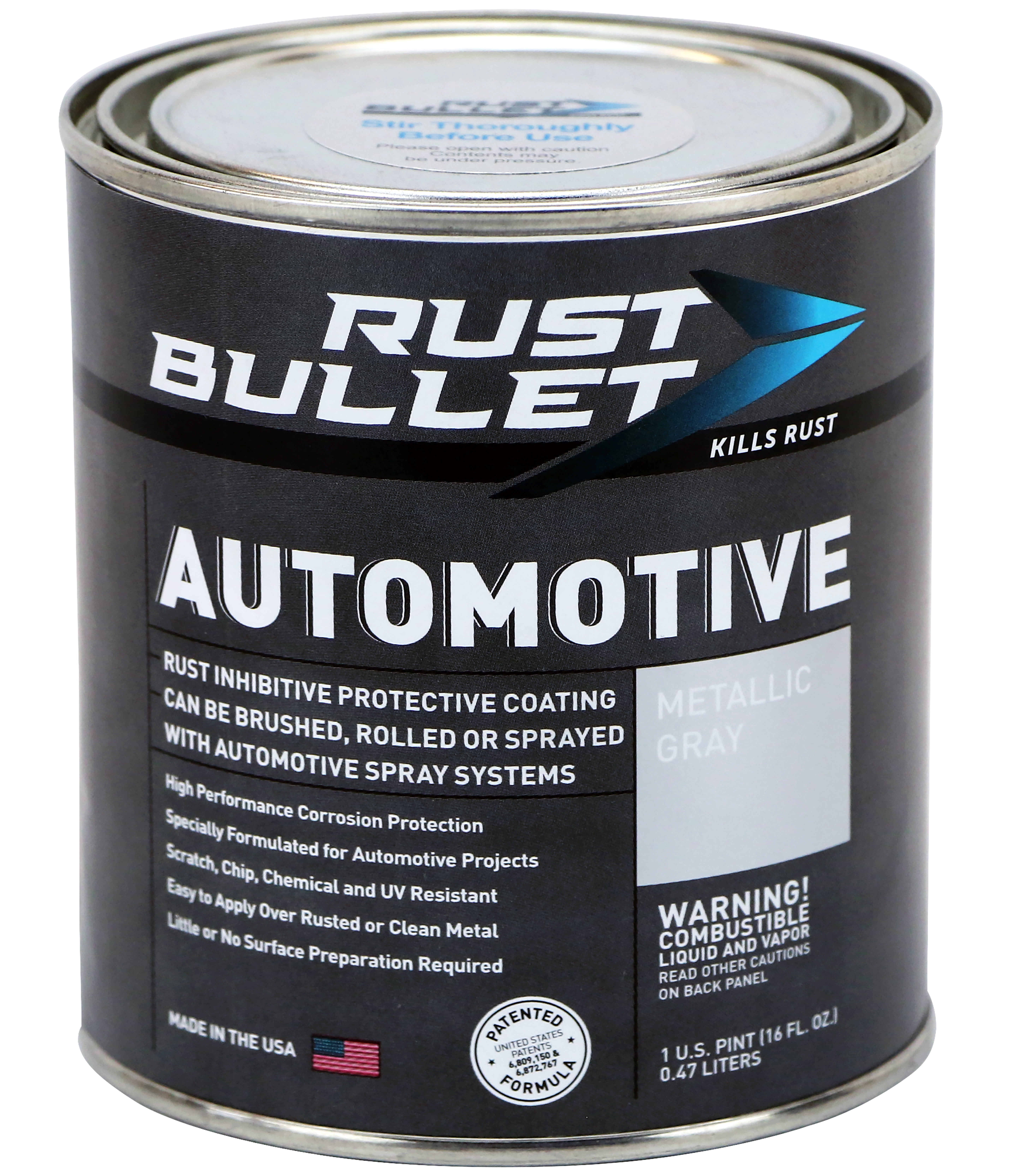 Rust Bullet Automotive - Metallic Gray - Pint - Rust Inhibitor ...