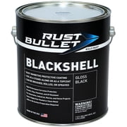 Rust Bullet BlackShell Gloss Black Protective Coating and Topcoat- Gallon