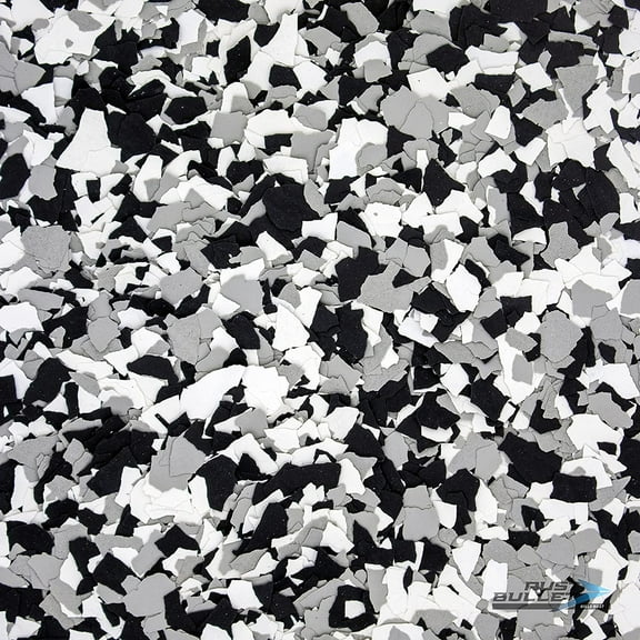 Rust Bullet - Color Flakes - Paint Aggregate Enhances Aesthetic - 1 LB Bag - Black Marble