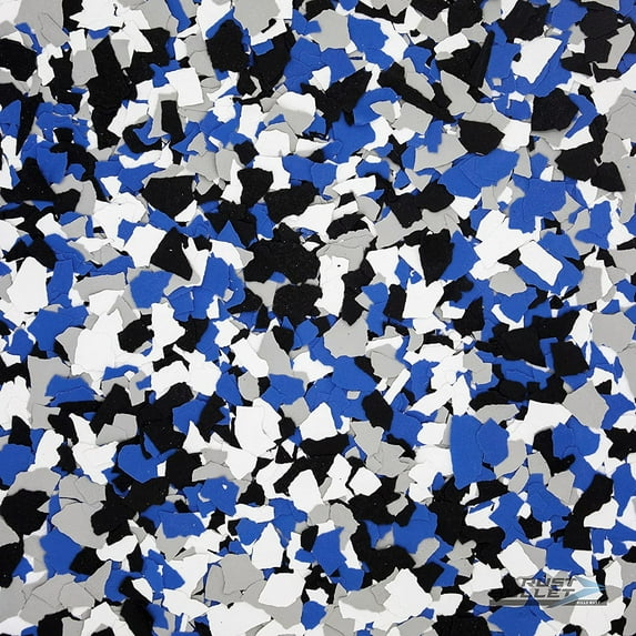 Rust Bullet - Color Flakes - Paint Aggregate Enhances Aesthetic - 1 LB Bag - Electric Blue