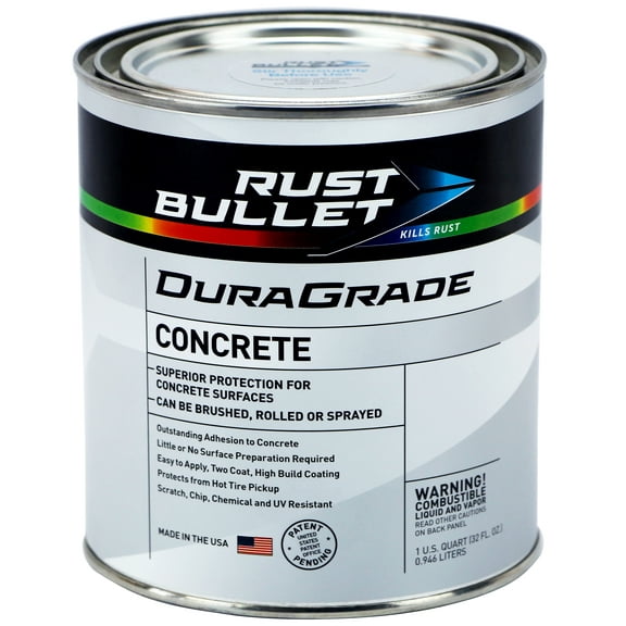 Rust Bullet - DuraGrade Concrete - High Performance Floor Coating - Vibrant Colors - 1 Quart, White