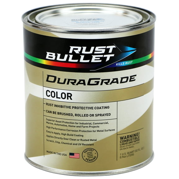Rust Bullet - Duragrade Color - Protective Coating - Rust Inhibitor - 1 Quart, Gloss White