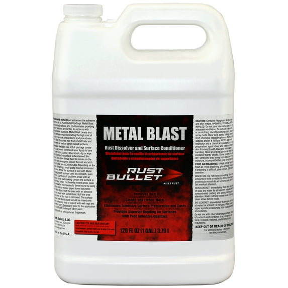 Rust Bullet - Metal Blast Metal Cleaner Rust Dissolver and Rust Remover - Gallon