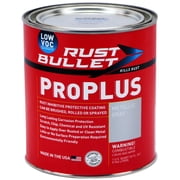 Rust Bullet - ProPLUS - Rust Preventive Protective Coating - Low VOC - 1 Quart, Metallic Gray