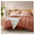 thumbnail image 1 of Rust California King Duvet Cover Sets - Soft Double Brushed Cal King Duvet Cover, 3 Piece, with Button Closure, 1 Duvet Cover 104x98 inches and 2 Pillow Shams, 1 of 9