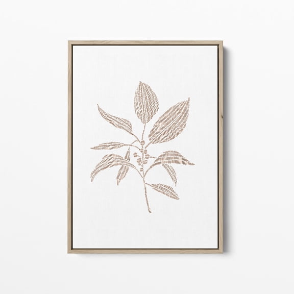 Rust Colored Botanical Wall Art Modern Leaf Print In Burnt Orange For Herb Wall Art "Buckthorn Botanical Drawing" Art Or Art, Unframed Paper Print