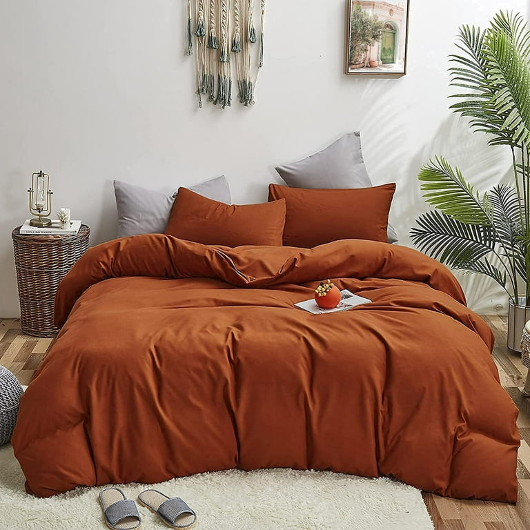 Rust Comforter Set King Burnt Orange Bedding Comforter Sets