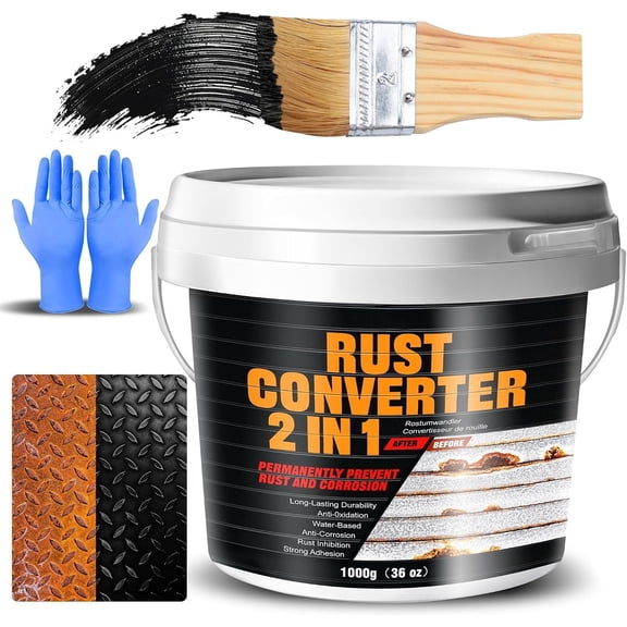 Rust Converter & Metal Primer 36oz, Rust Reformer & Encapsulator | 2 in 1 Rust Inhibitor, Water-Based Heat Resistant, Anti- Coating for Automotive Chassis, Frame, Marine (36oz)