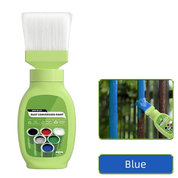 Rust Converter for Metal, Rust Removal Converter Metallic Paint, Water-Based Metal Rust Remover with Brush, 400g Rust Renovator, Multi Purpose Anti-Rust Paint