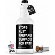 Metal Treatment Bottle - Rust Converter for Metal Surfaces, 32 Oz Rust Remover for Metal Tools, Cars, Boats, Trucks & Hardware, Prepares Surfaces for Restoration, Painting & Longer Lifespan