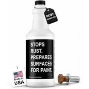 METTLEX Rust Remover for Metal Liquid Dissolver & Surface Prep for Heavy Rust on Metal Tools, automotive parts - 32 oz