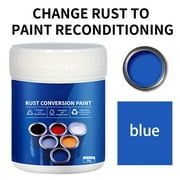 Rust Converter Paint for Metal, Weatherproof Rust Remover for Metal and Primer, Long-Lasting Rust Prevention Protection, Water-Based Industrial Anti-Rust Metallic Paint with Brush,300g