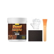 Rust Converter And Remover Kit, 300g Metal Rust Treatment Paste, Protective Coating Primer, Corrosion Repair Solution For Household Automotive Maintenance