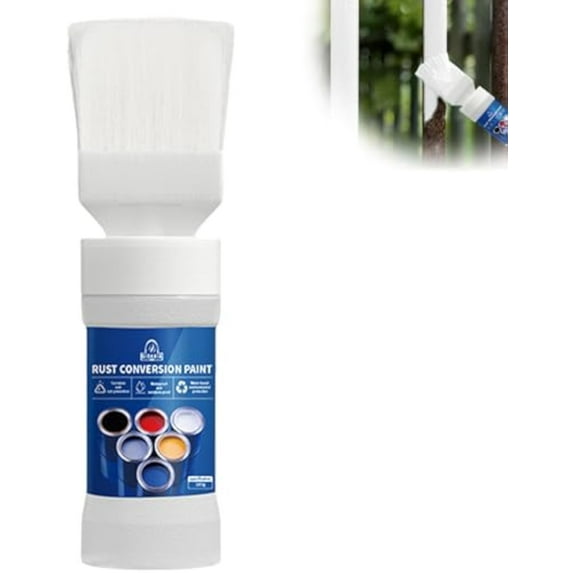 Rust Converter - Rust Remover for Metal, 2025 New 4-in-1 Rusts Conversion Paint for Metal, Weatherproof, Long-Lasting Protection (White,180g)