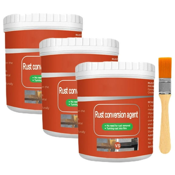 Rust Converter for Metal - Rust Remover Paint & Waterproof Anti-Corrosion Primer for Cars, Railings, Faucets - 100g