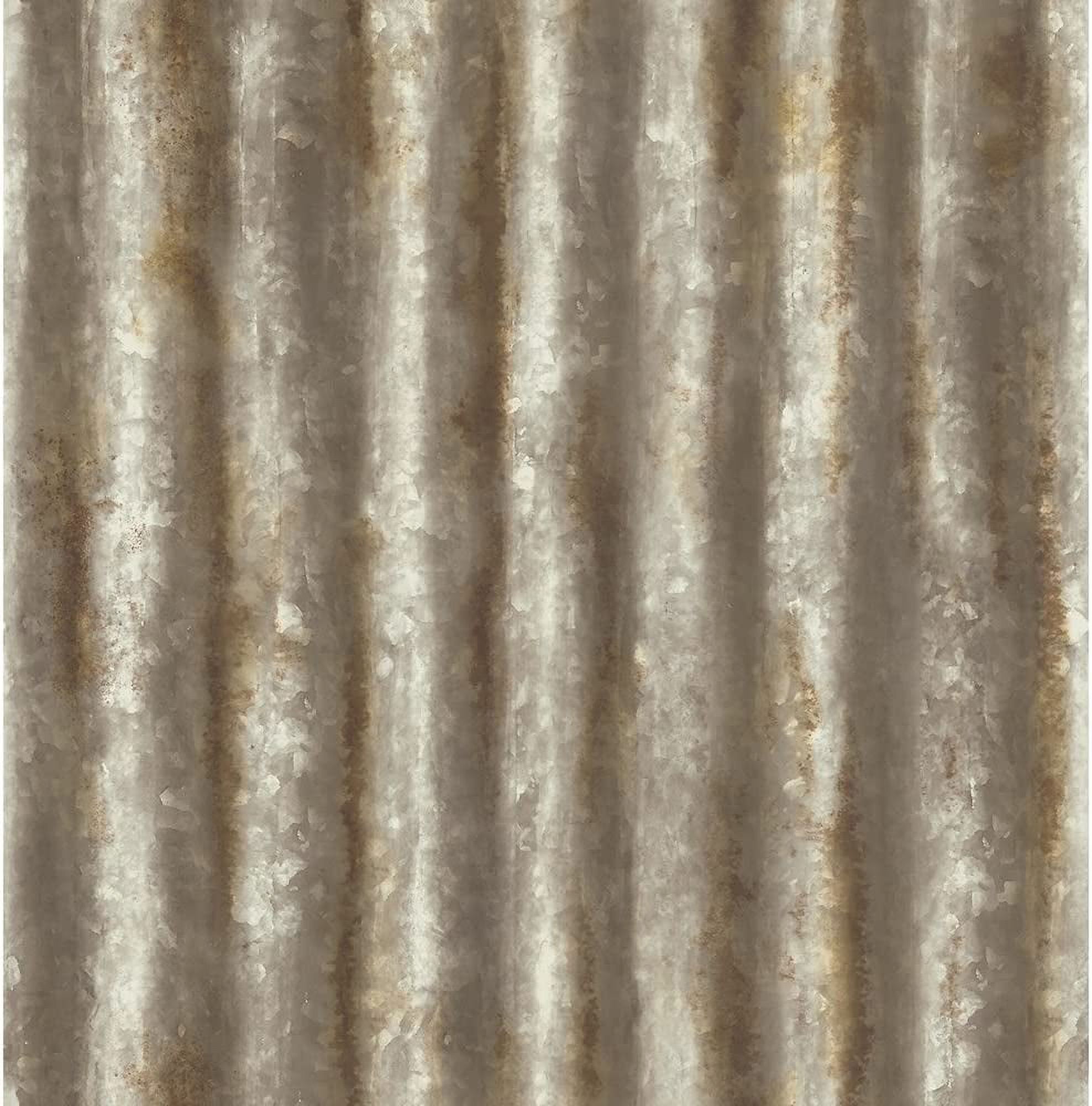 Rust Corrugated Metal Wallpaper, Rut - Walmart.com