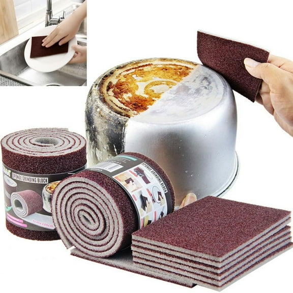 Rust Eraser, Emery Sponge Brush Eraser Scrub, Kitchen Magic Cleaning Sponge for Removing Rust Cleaning Pots and Pans, 2024 New Household Stainless Steel Cleaning Tool, Clearance