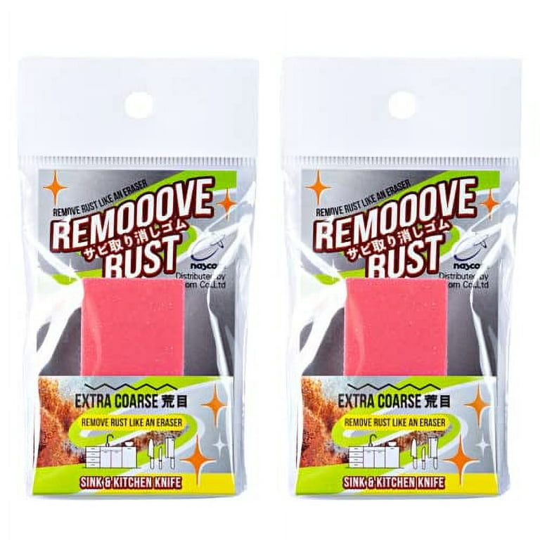 Rust Eraser for Knives Kitchen Stoves Wood Finish and Bicycles Multi  Purpouse Cleaning Rubber Eraser Remover Dirt Stains (Extra coarse) Made in  Japan