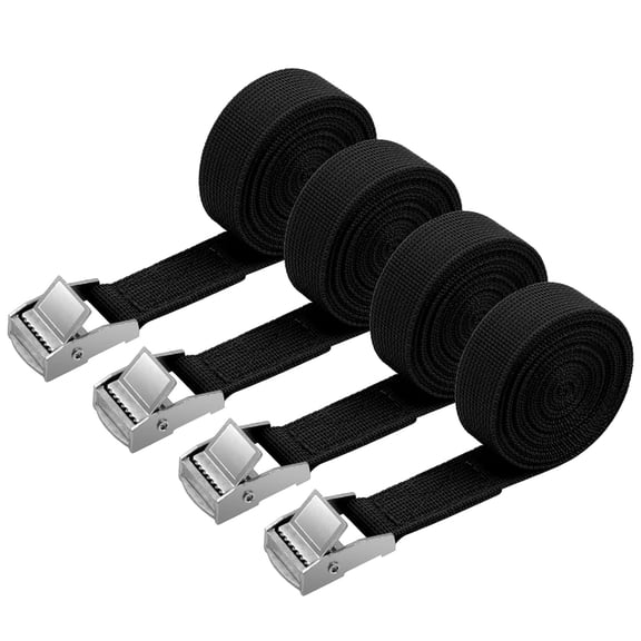 Rust Free Lashing Straps, Easy Installation Heavy Duty Adjustable Cam Buckle For Securing Suitcases, Goods, Motorcycles, Trailers, Trucks, Camping, Sports, Diy, And Luggage (4