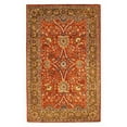 thumbnail image 1 of Rust & Green Wool Border Rug (5 ft. x 8 ft.), 1 of 2