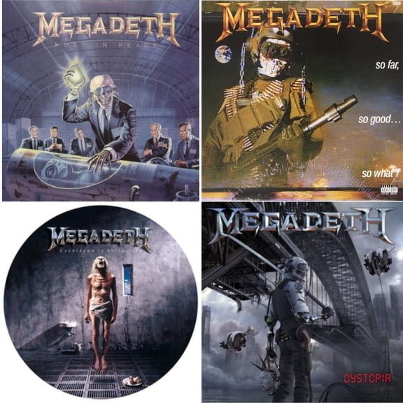 Rust In Peace & So Far So Good So What & Countdown To Extinction (Picture Disc) & Dystopia [LP Vinyl Bundle]
