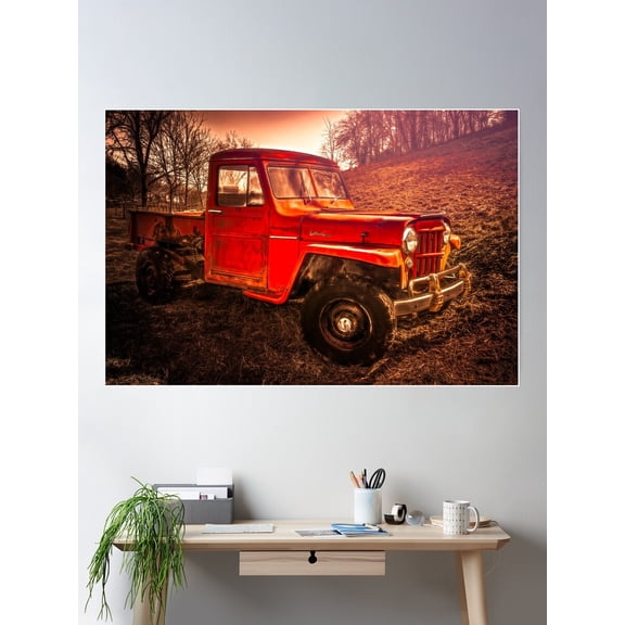 Rust In The Golden Hour Poster Wall Art, Modern Wall Decor For Living Room Bedroom, 8x12 UNFRAMED