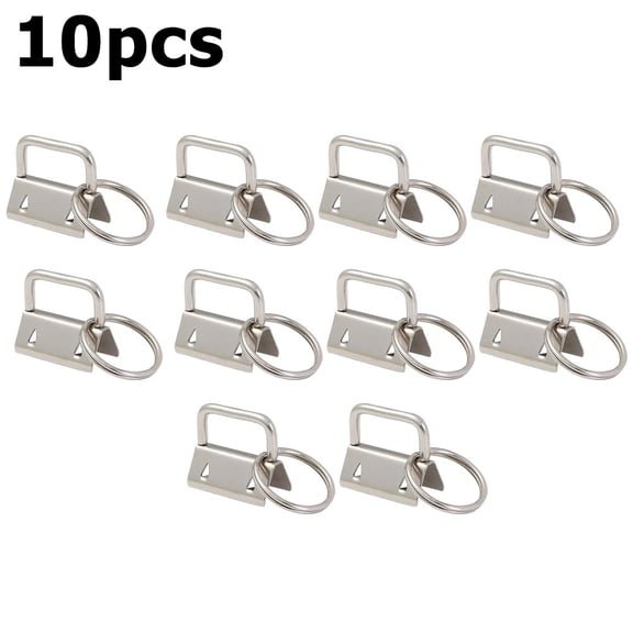 Rust Keychain Hardware Kit with Embossed 26 Cotton Tail Clip 10pcs