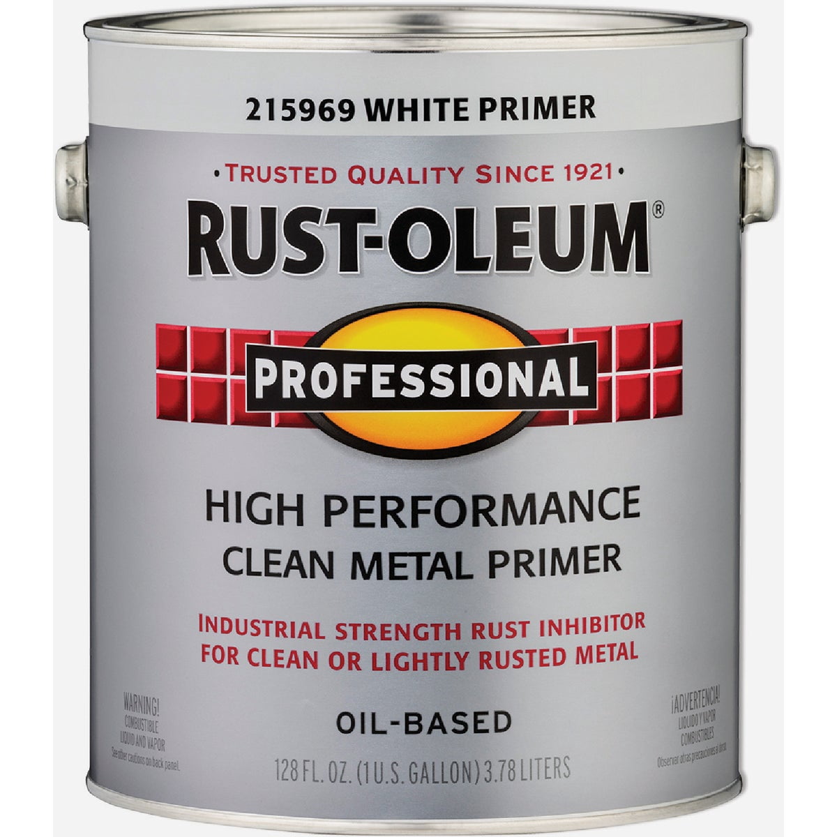 Rust-OLEUM White 215969 Professional Gallon Primer Enamel Paint, 128 Fl Oz, 11, White (Pack of 1)
