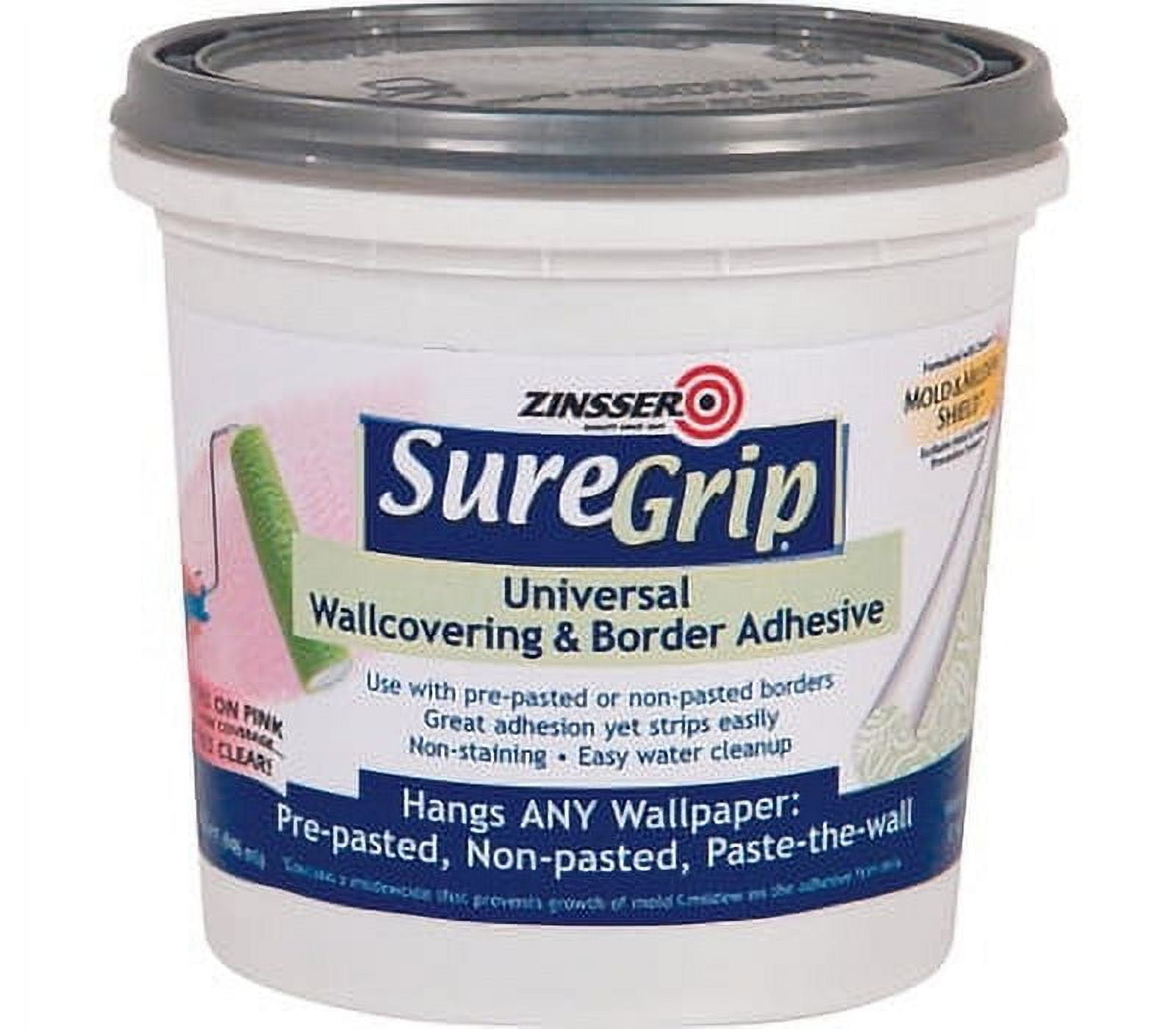 Rust-Oleum 02874 Sure Grip Universal Wallcovering & Border Adhesive Quart